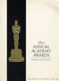 Постер фильма: 35-я церемония вручения премии «Оскар»